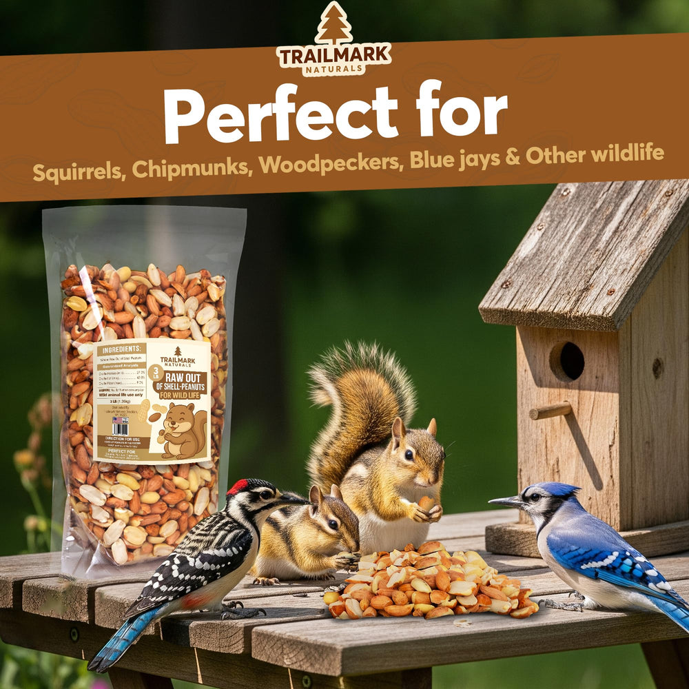 Trailmark Naturals USA-grown peanuts provide clean, natural wildlife nutrition.