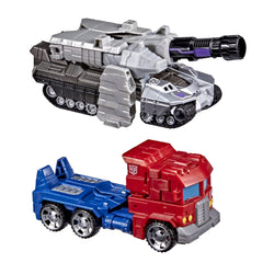 Transformers Optimus Prime truck mode figure for dynamic vehicle play.