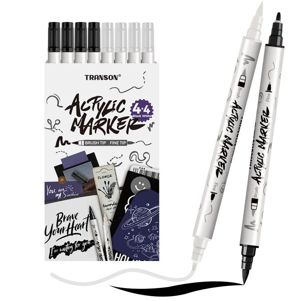 TRANSON packshot shows eight markers for versatile arts and crafts