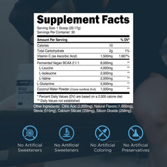 Transparent Labs BCAA Glutamine glass after mixing with water for workouts