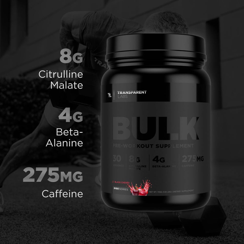 Blue Raspberry flavor depiction of Bulk Black pre workout