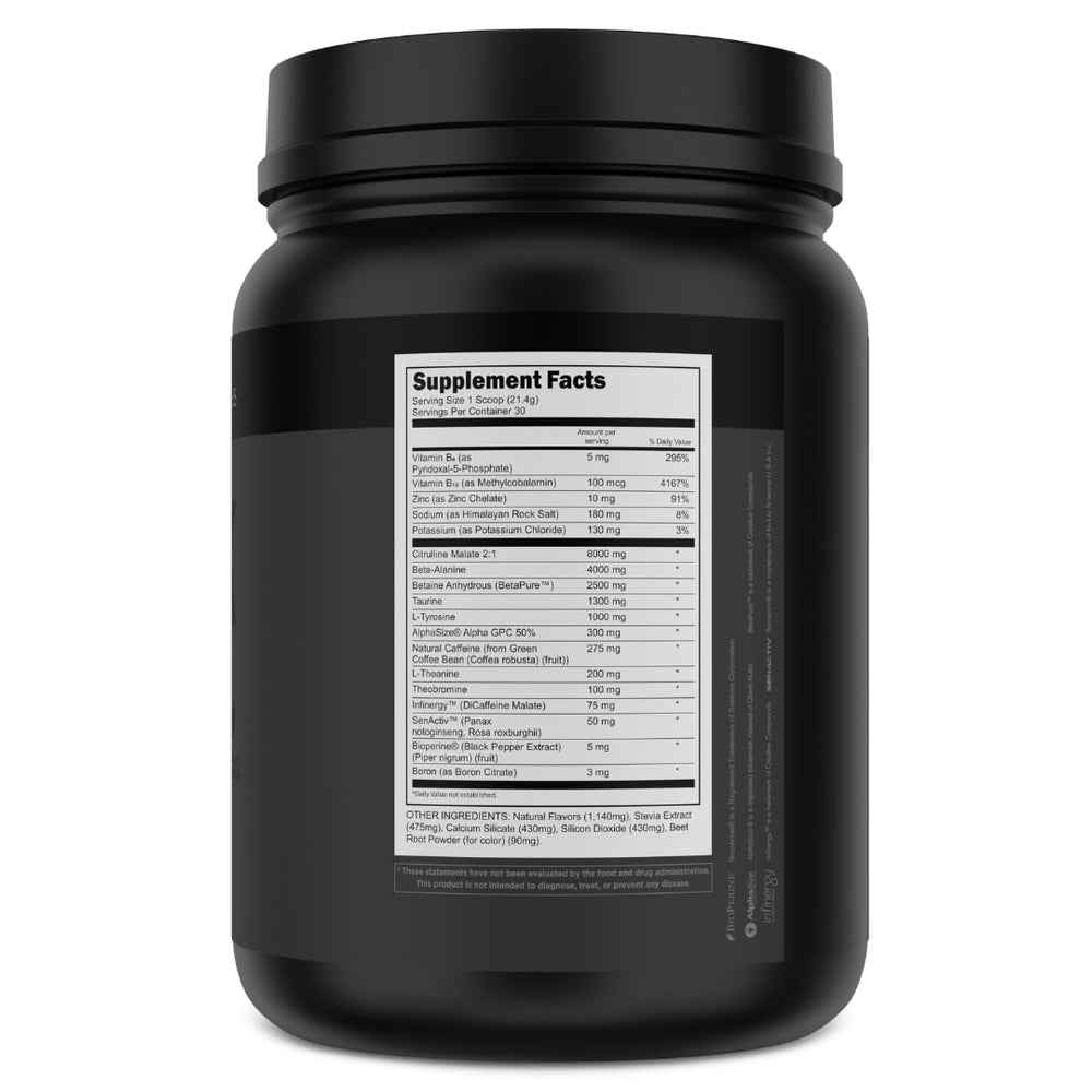 Transparent Labs Bulk Black on gym bench, suggesting clean label ingredients.