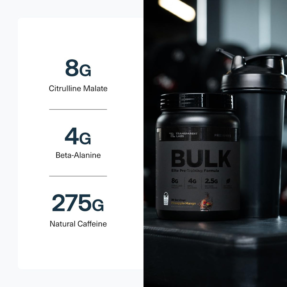 Transparent Labs Bulk Black caffeine and Infinergy combo for extended energy