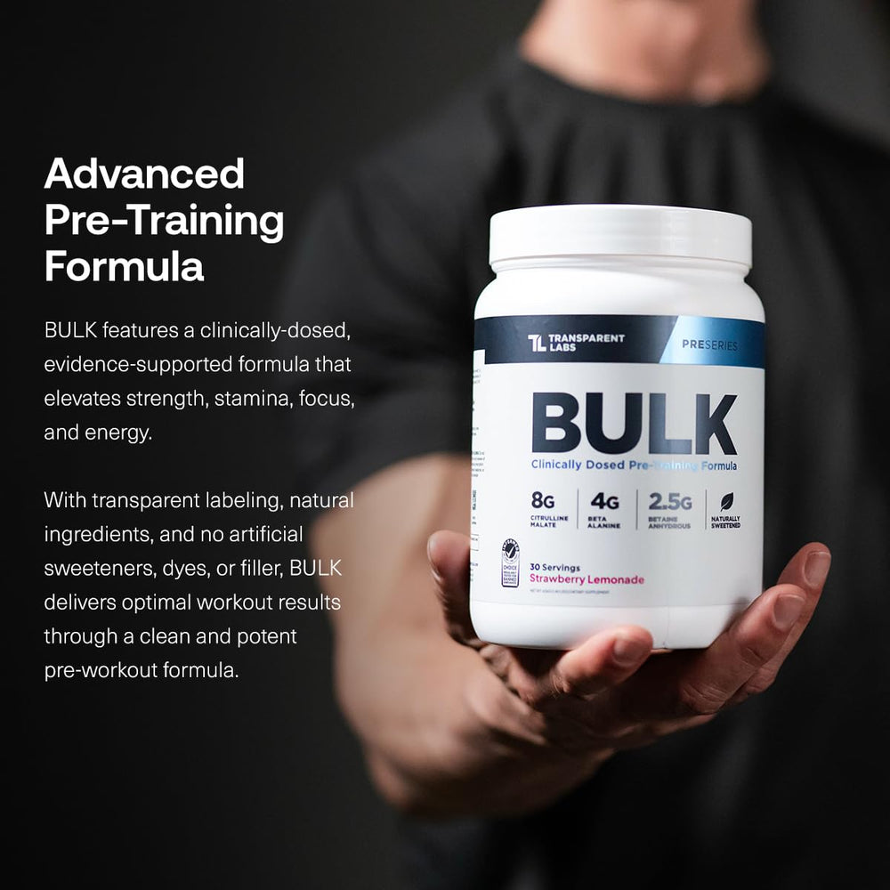 Scoop dispensing Bulk Pre-Workout for precise servings