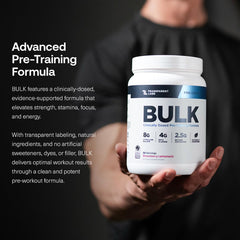 Scoop dispensing Bulk Pre-Workout for precise servings