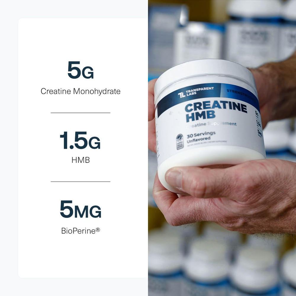 Transparent Labs Creatine HMB shaker in use demonstrates convenient on the go use.