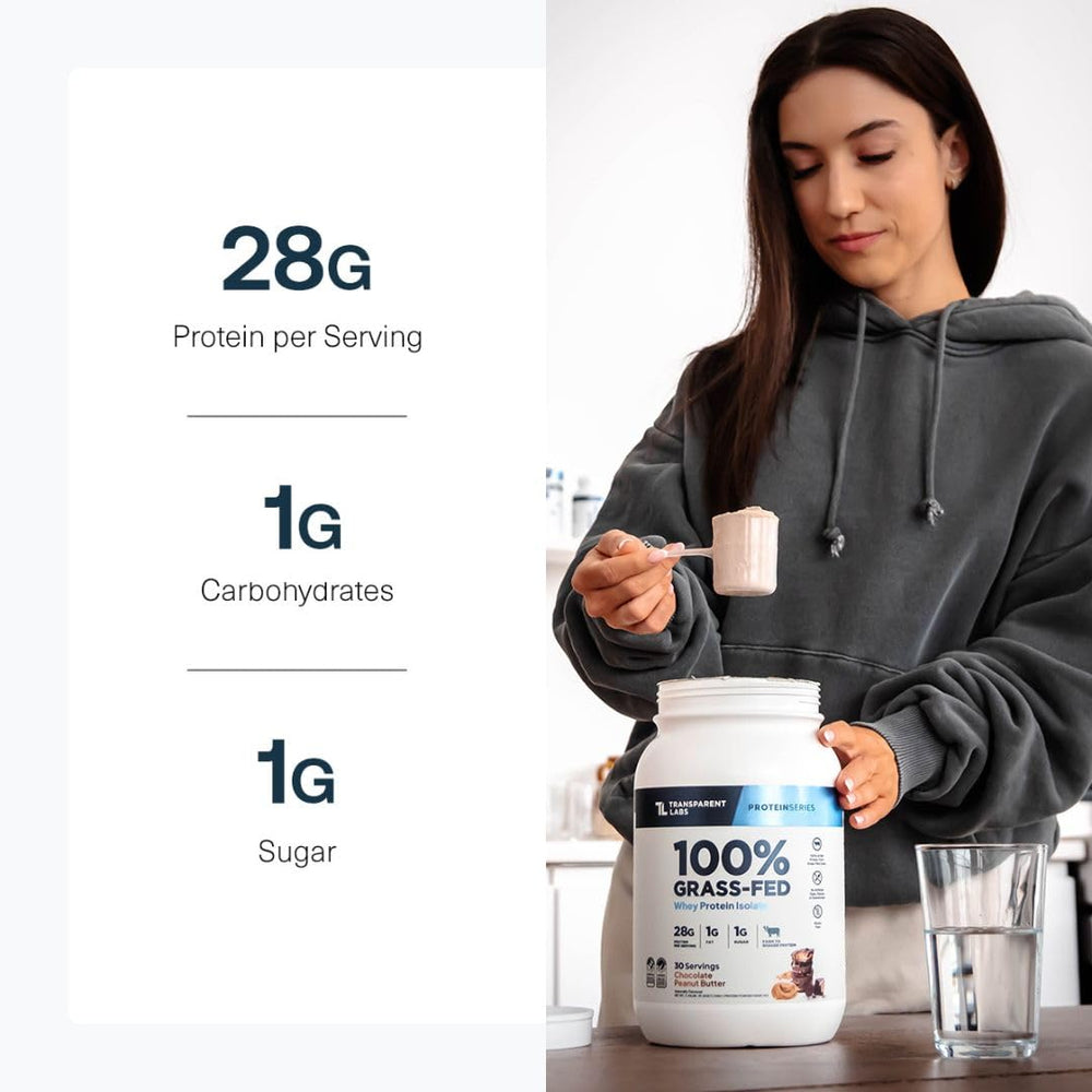 Transparent Labs measuring spoon highlights precise serving size.