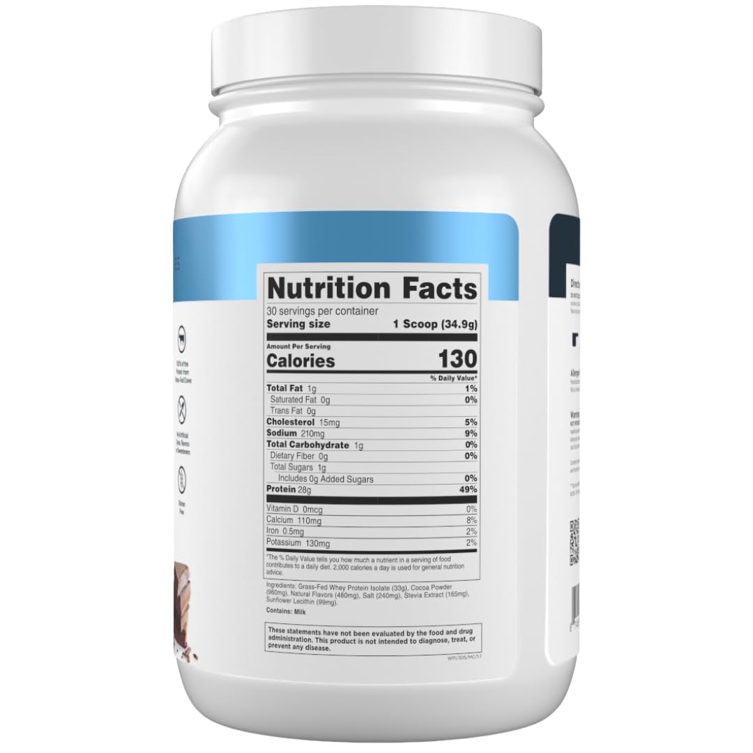 Transparent Labs grass-fed whey protein isolate ingredient list emphasizes natural flavoring