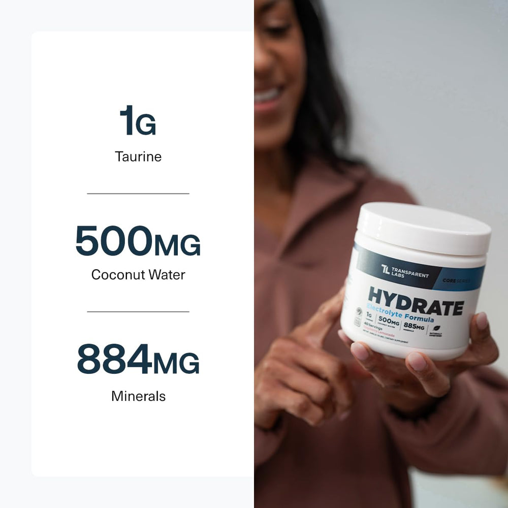 Transparent Labs Hydrate mineral blend with Aquamin and salt for balance