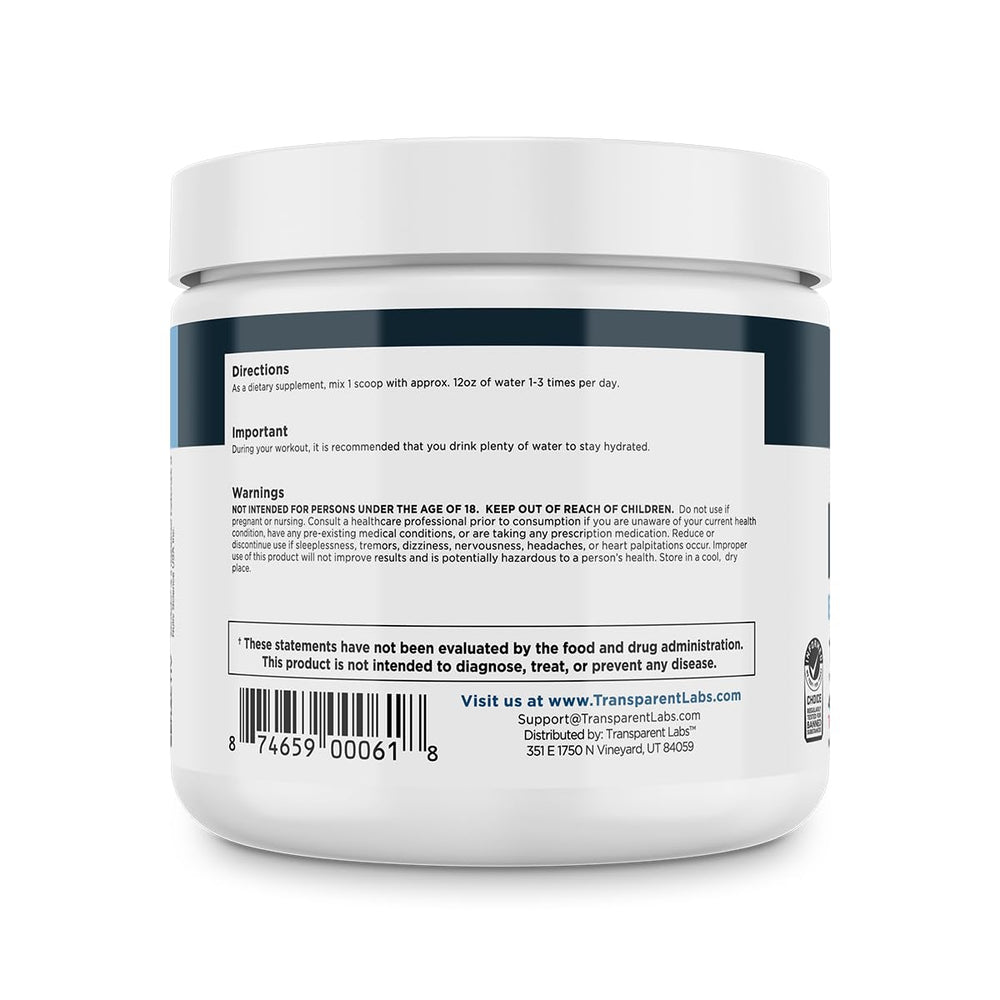 Transparent Labs Hydrate setup on table supports post-workout hydration.