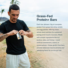 Protein+ Bars gluten-free oats showcased for steady energy between workouts