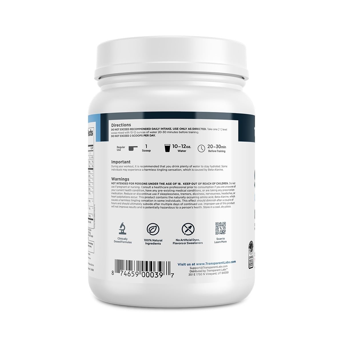 Transparent Labs Stim-Free Pre-Workout shown in gym setting for caffeine-free endurance sessions.