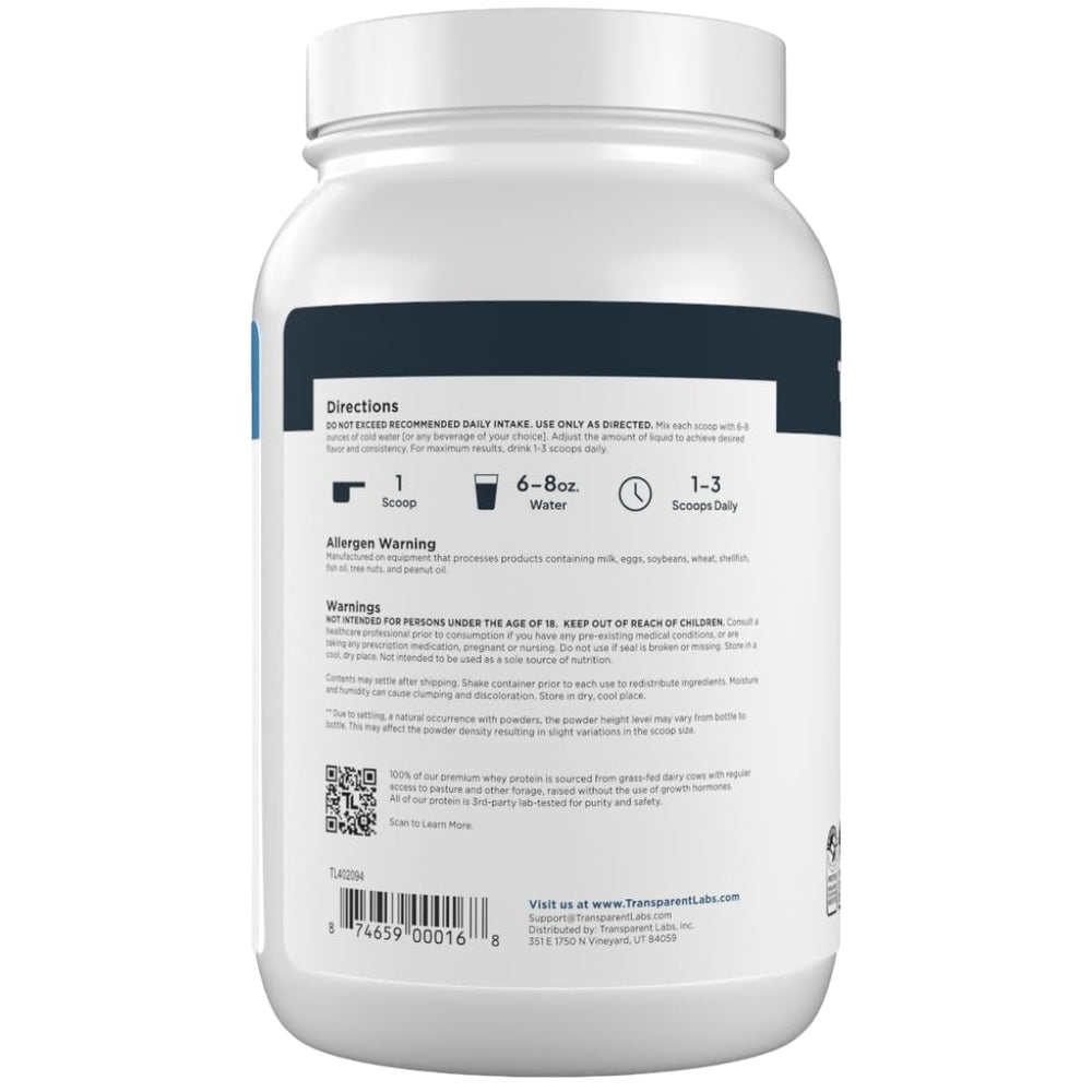 Oatmeal chocolate chip cookie flavor profile in Transparent Labs protein powder.