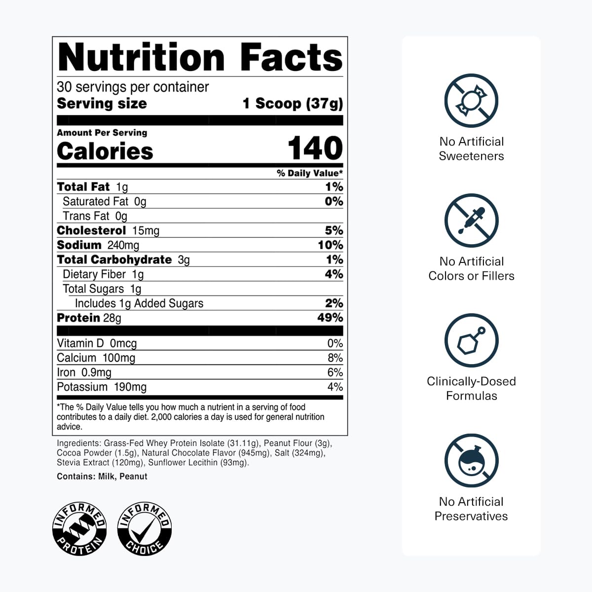 Transparent Labs whey isolate shake with smooth texture