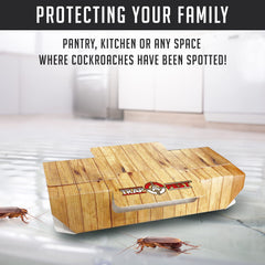 TRAP A PEST roach trap indoor sticky 18-pack bait pouch inside for effective lure.
