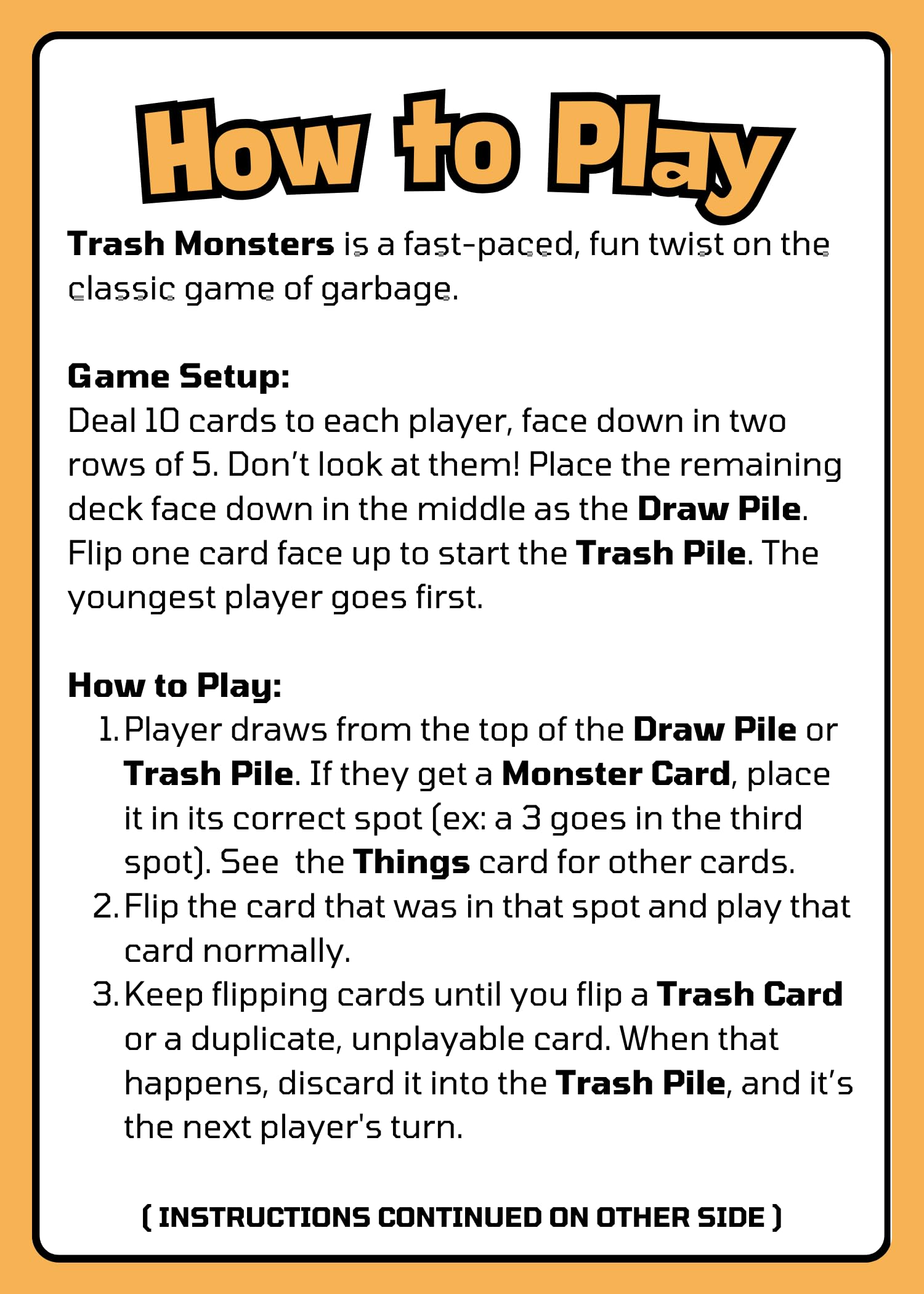 Trash Monsters suitable for kids ages 3 and up.
