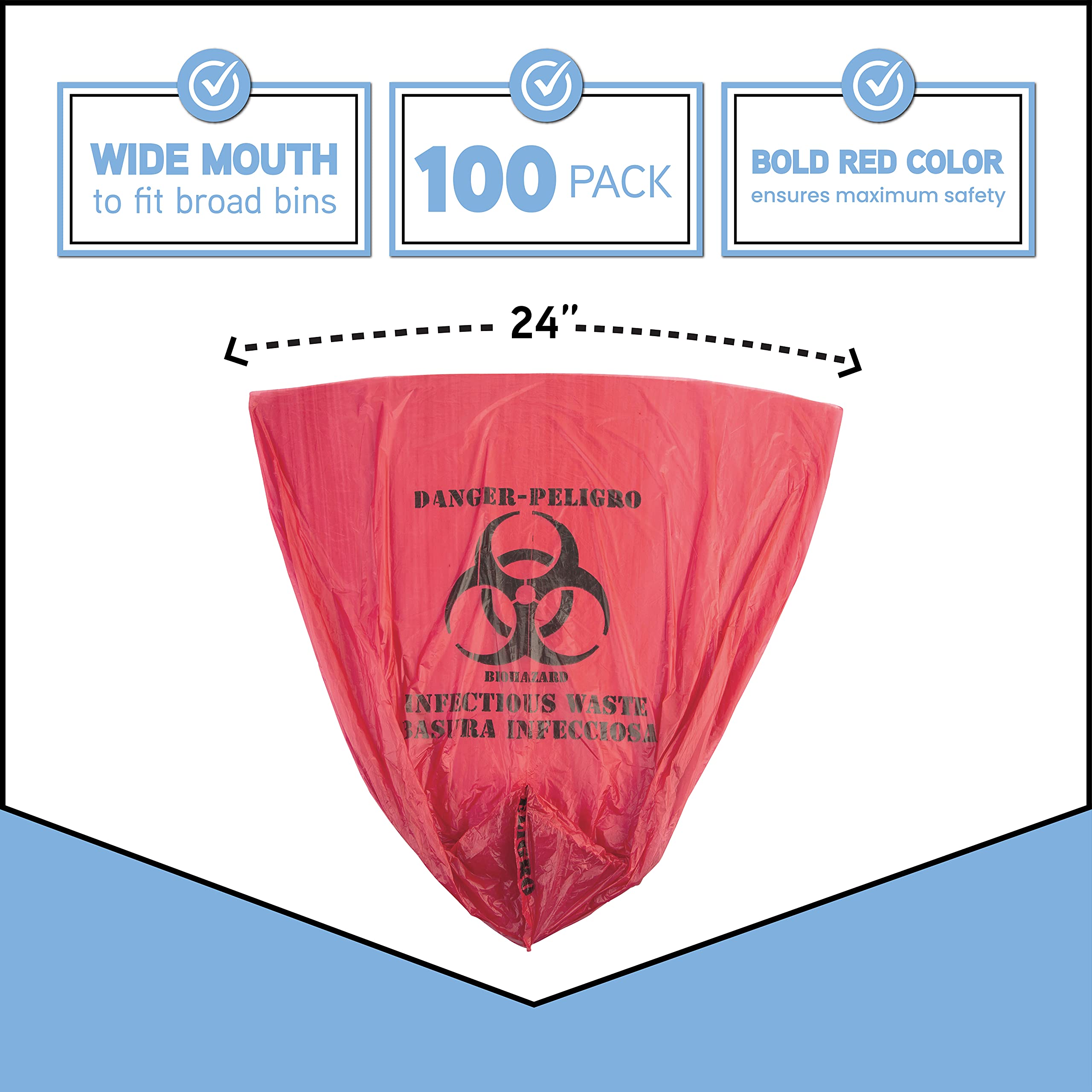 Trashanium 12-micron biohazard bag resists tears and leaks