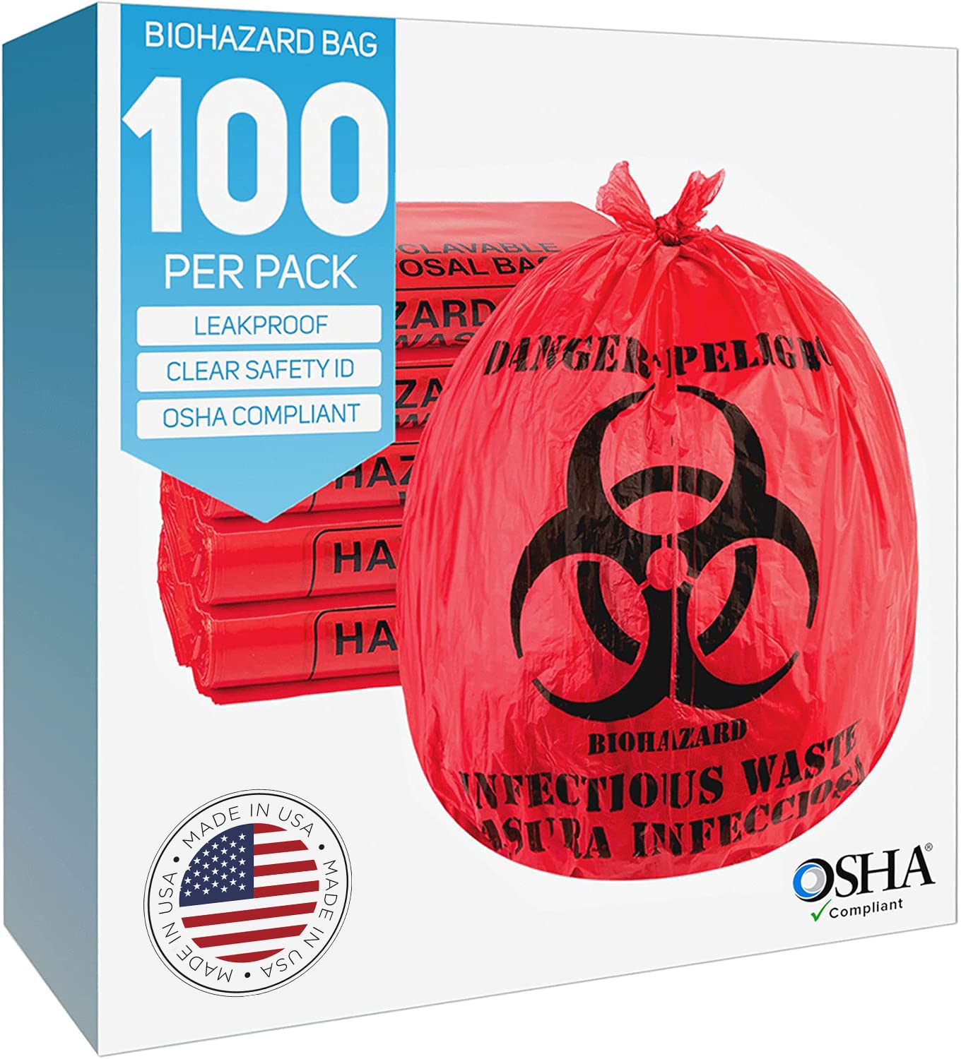 Trashanium red 10-gallon biohazard bag keeps waste contained and compliant