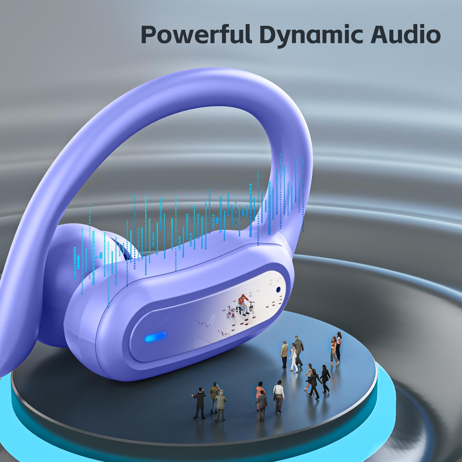 TRAUSI wireless earbuds with noise cancelling mic for clear calls in busy environments