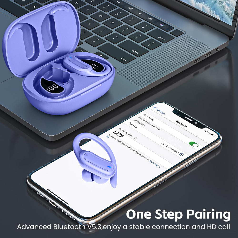 TRAUSI wireless earbuds touch controls for hands-free music and calls