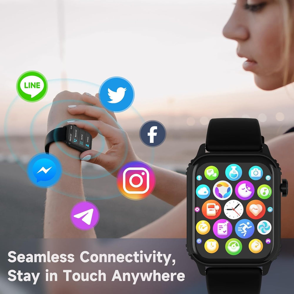 TRAUSI Smartwatch monitors heart rate and sleep for proactive daily insights.