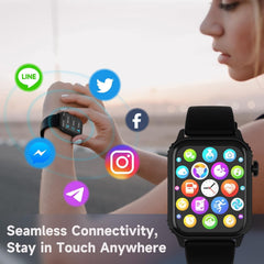 TRAUSI Smartwatch monitors heart rate and sleep for proactive daily insights.