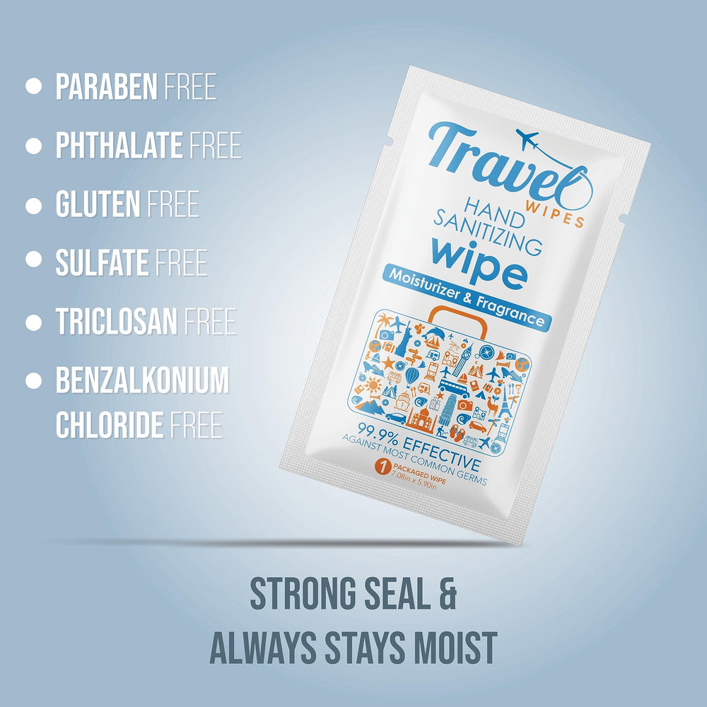 Travel Wipes compact travel pack for bags.