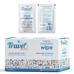 Travel Wipes individually wrapped pack for on-the-go hygiene.