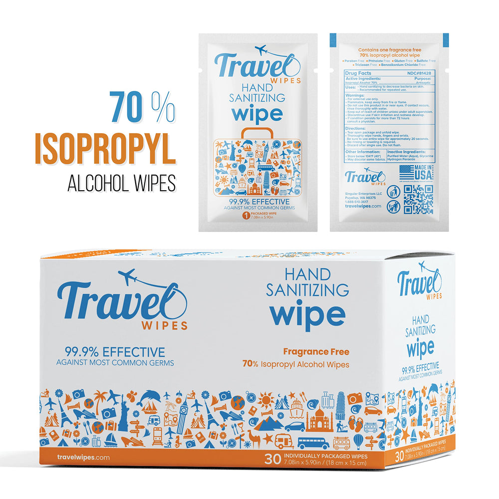 Travel Wipes individually wrapped wipes for convenient travel hygiene