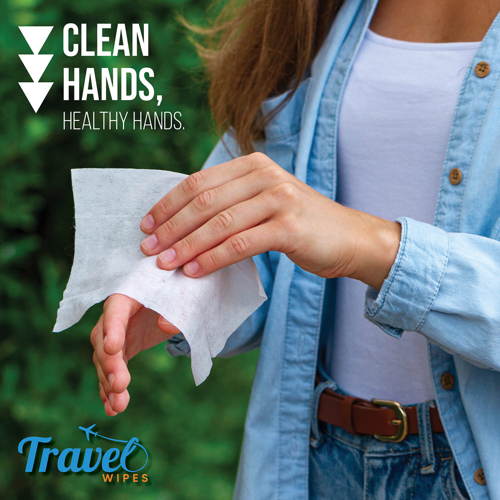 Travel Wipes large moisturizing wipes for comfortable hand care