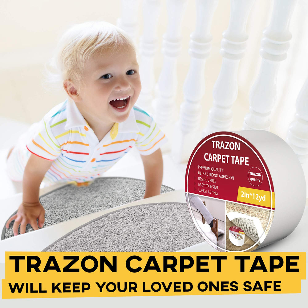 Trazon slip-prevention tape in entryway helps reduce movement.