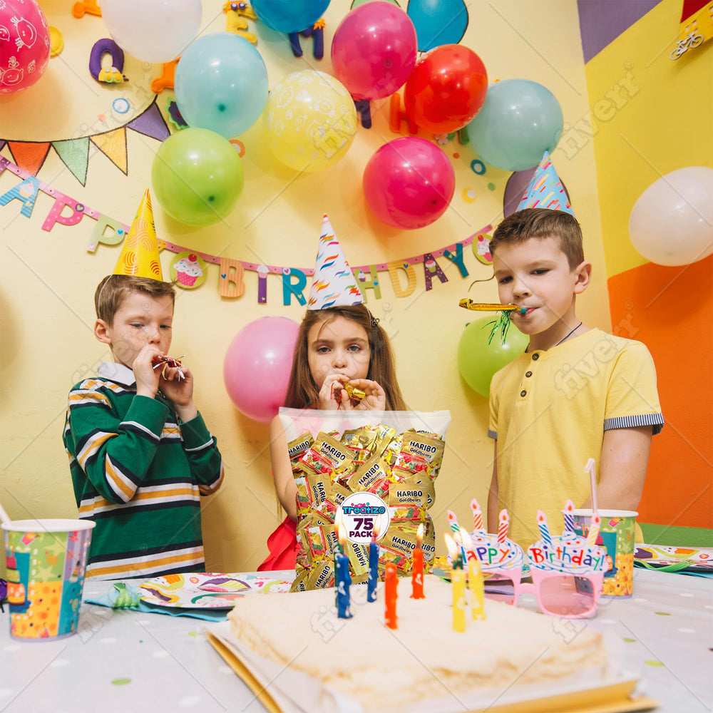 Treatizo Goldbears party favors and snack bowls for celebrations