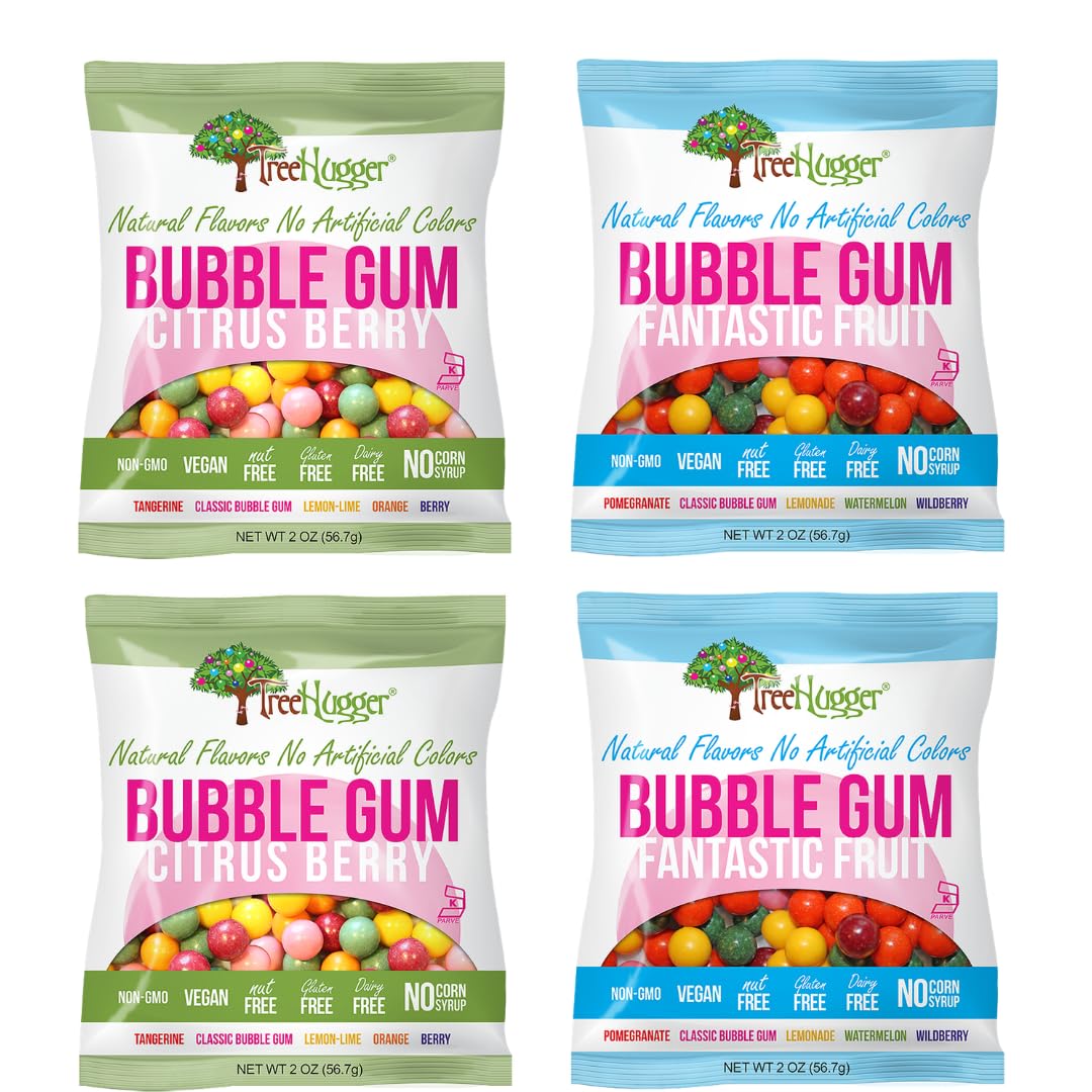 Tree Hugger Bubble Gum Citrus Berry—vibrant, fruit-flavored pieces for a tasty snack
