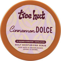 Tree Hut Cinnamon Dolce scrub foam showing rich lather for smooth skin.