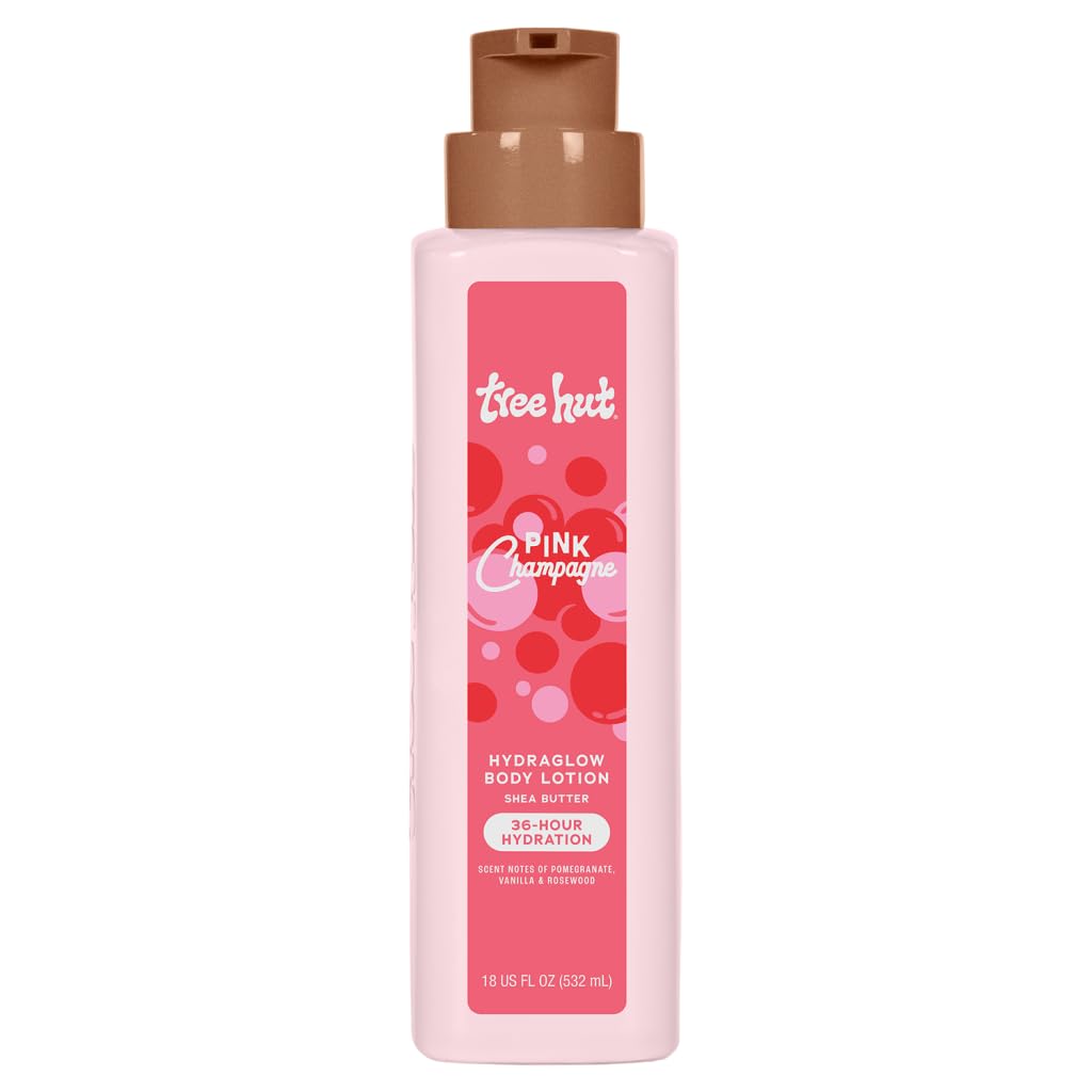 Tree Hut Hydraglow bottle pump for easy, mess-free daily application.