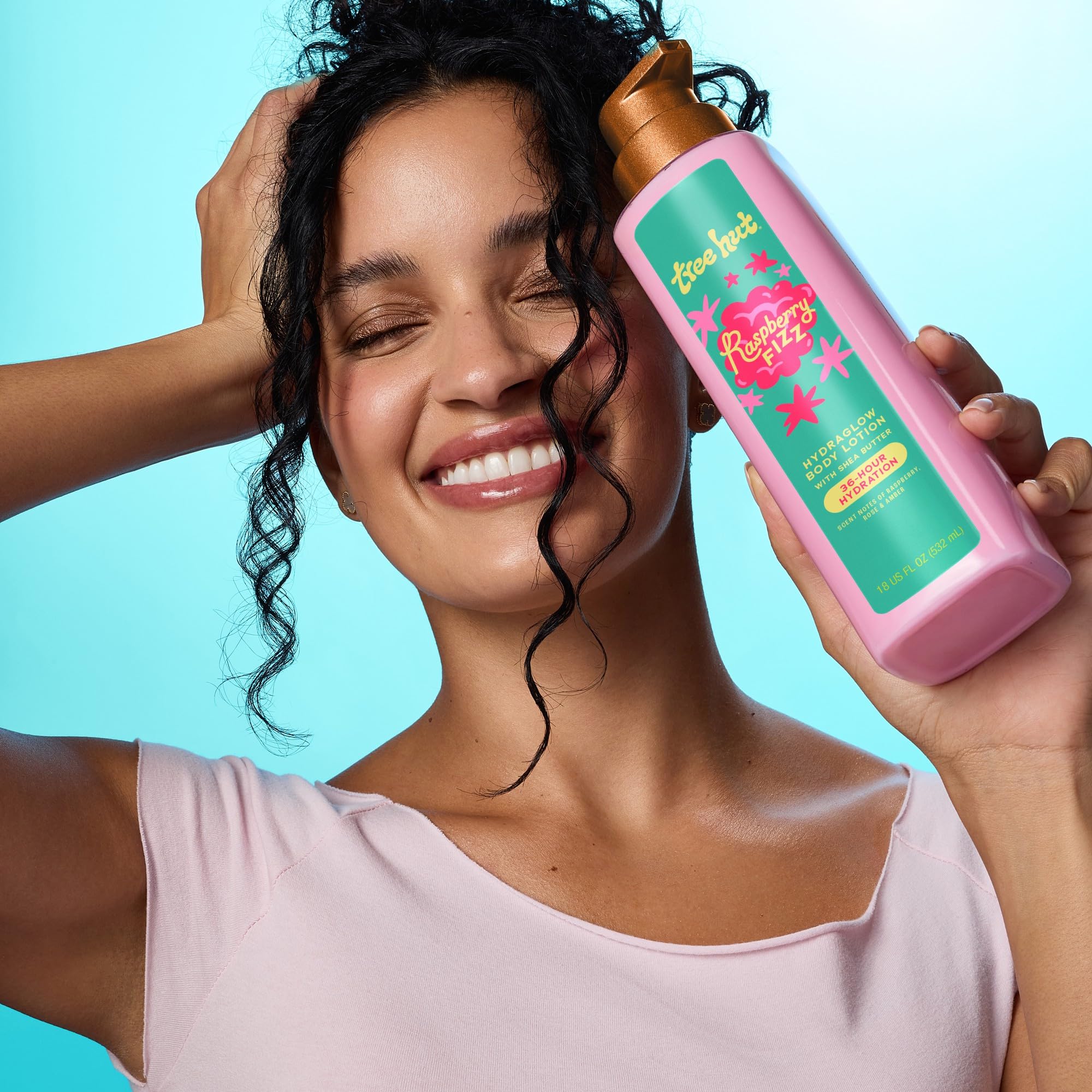 Tree Hut Hydraglow with Shea Butter image highlighting rich moisture for the skin