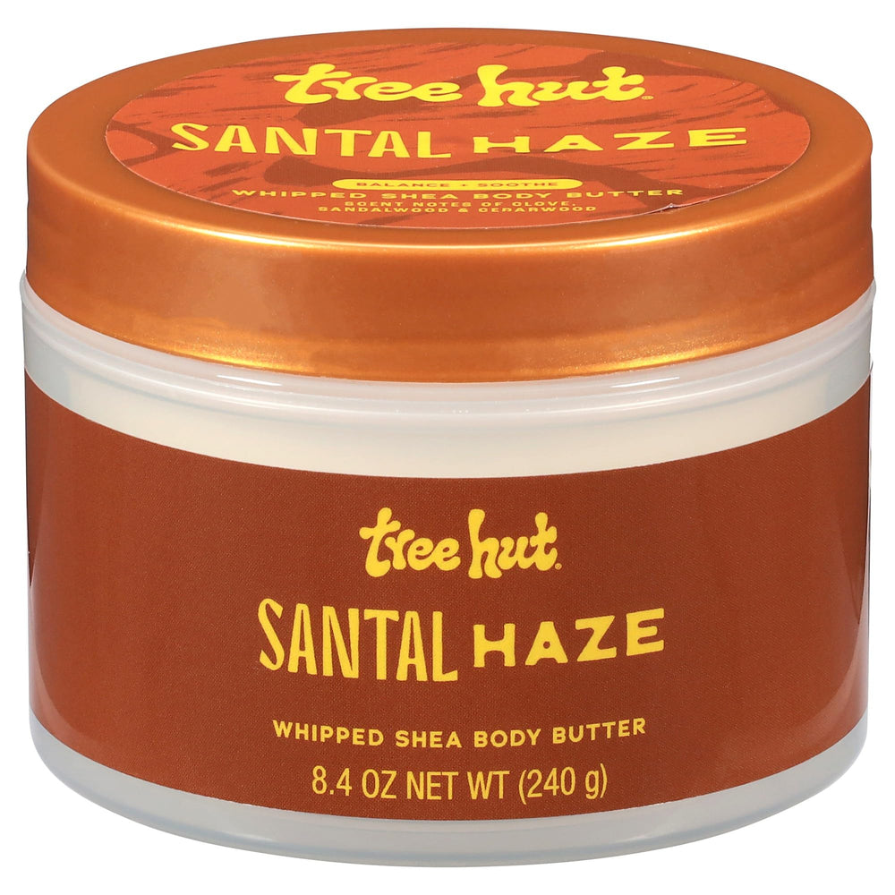 Tree Hut Santal Haze whipped butter bottle delivers deep hydration after shower