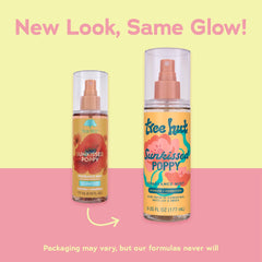 Tree Hut Sunkissed Poppy mist demonstrates hydrating spray with no alcohol.