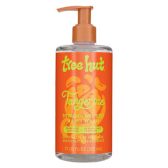 Tree Hut Tangerine hand wash bottle pour delivers refreshing citrus aroma.