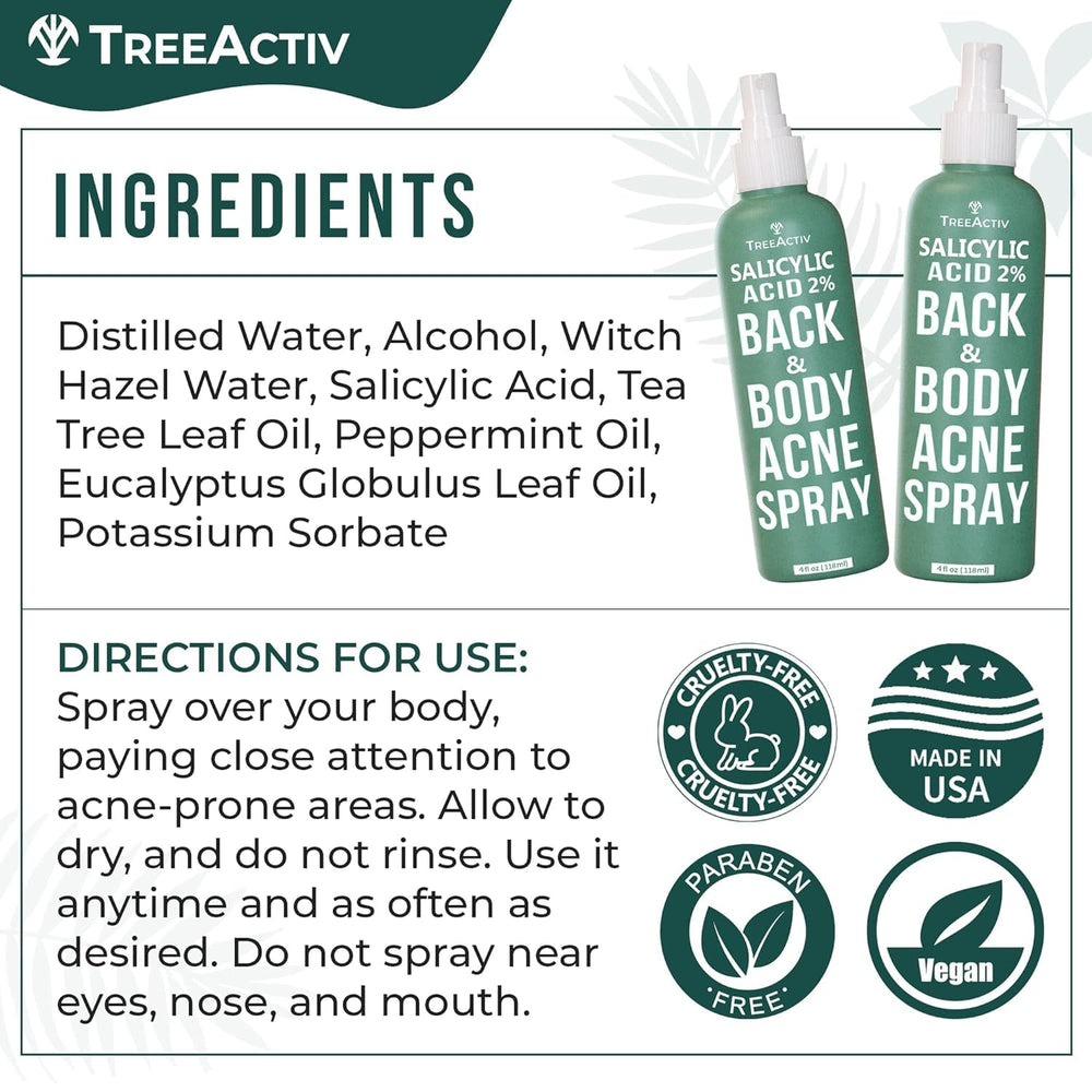 TreeActiv fast-drying, non-staining formula keeps skin feeling clean after use.