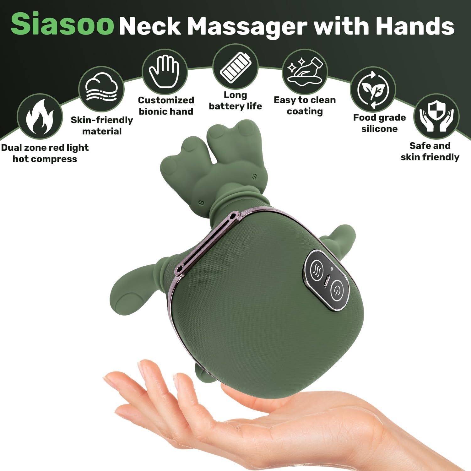 TREEFIA wide massage area targets neck and shoulders for broader coverage