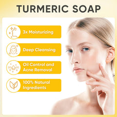Treeroot turmeric soap lather forms cloud-like foam for cleansing