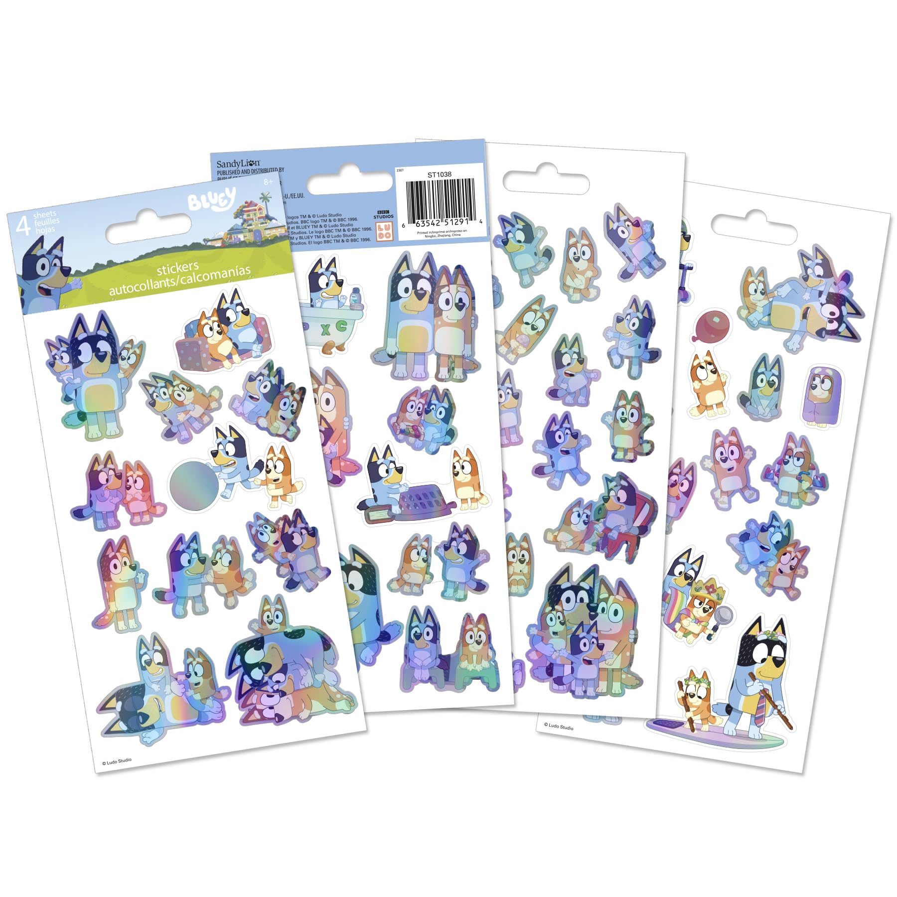 Trends International Bluey holographic sticker pack cover ideal for laptop decoration