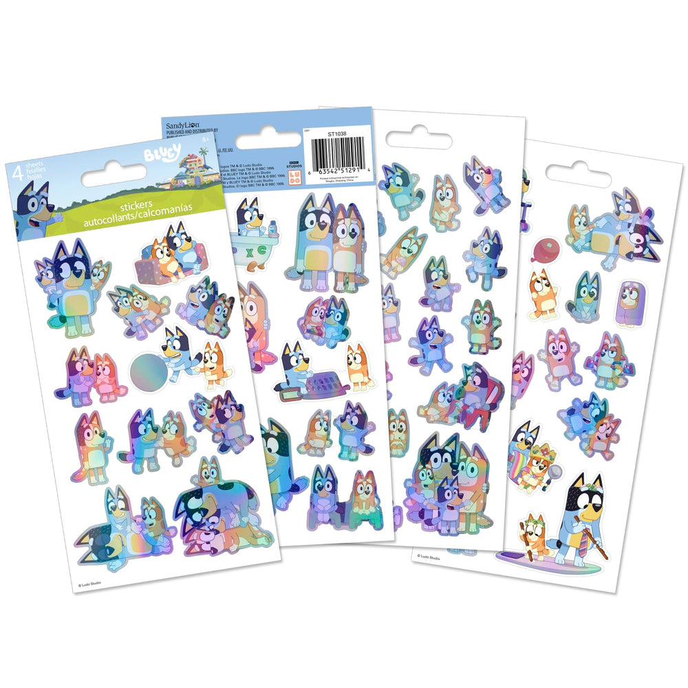 Trends International Bluey holographic sticker pack cover ideal for laptop decoration