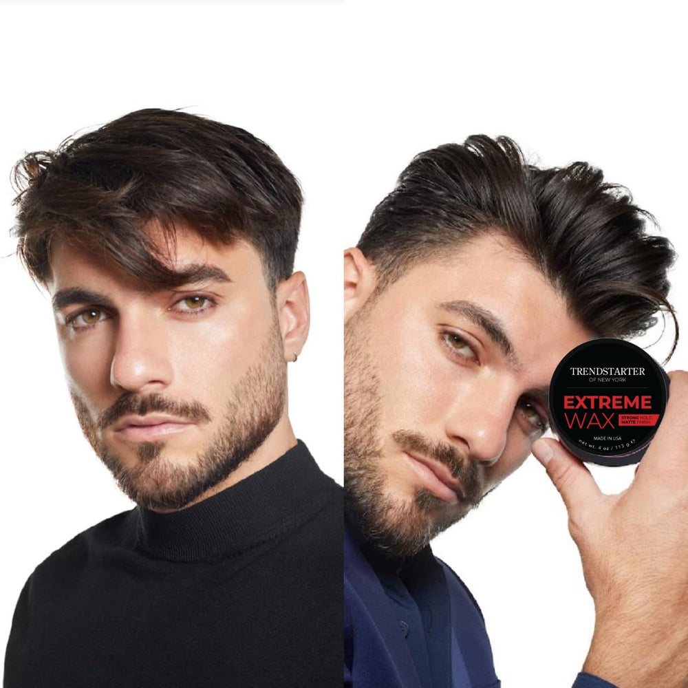 TrendStarter Extreme Wax jar close-up highlighting flake-free formula.