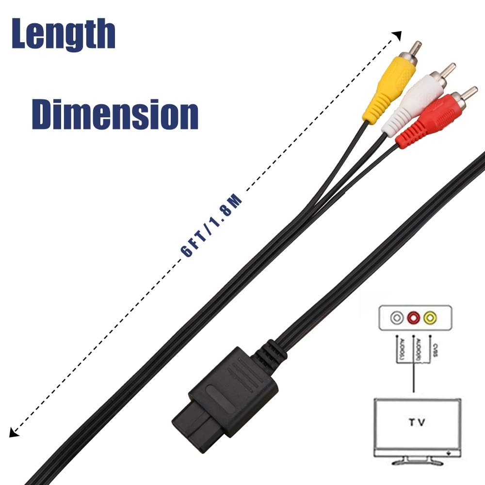 Trenro AV Cable compatible with N64 GameCube SNES systems