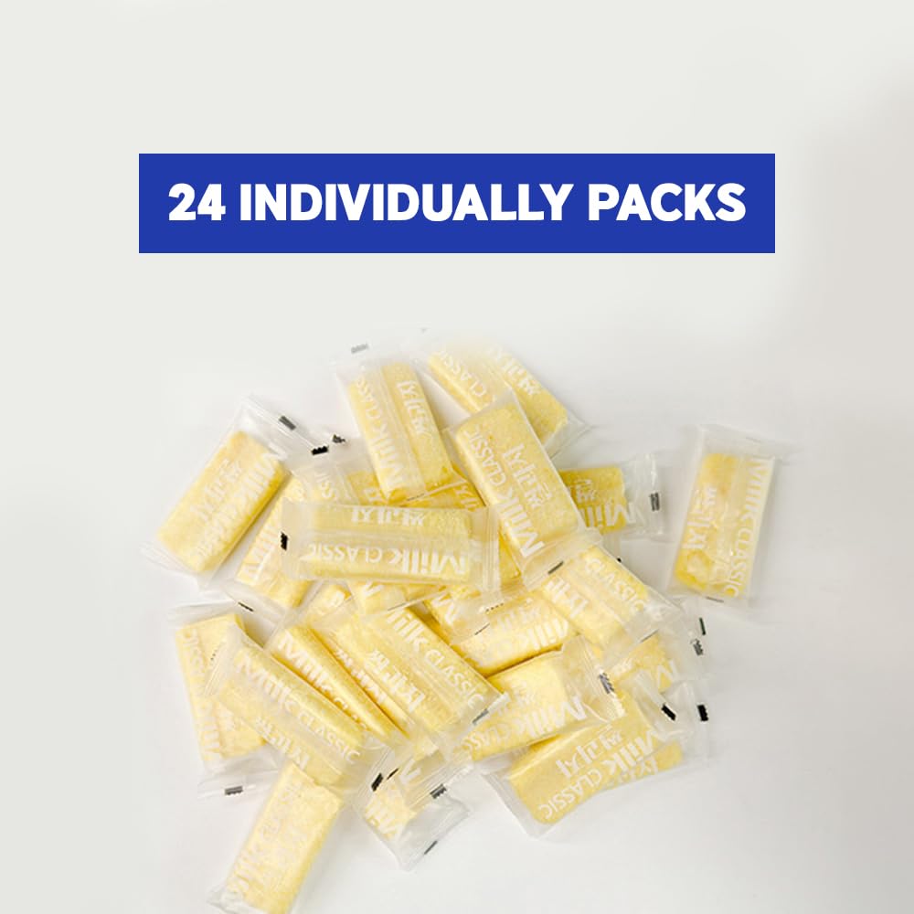 TRENZY GAHM Milk Classic Rice Crackers on store shelf for easy sharing.