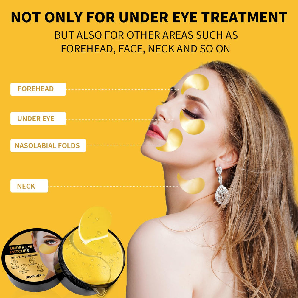 Treondexir Patches with caffeine and peptides to revitalize tired eyes.