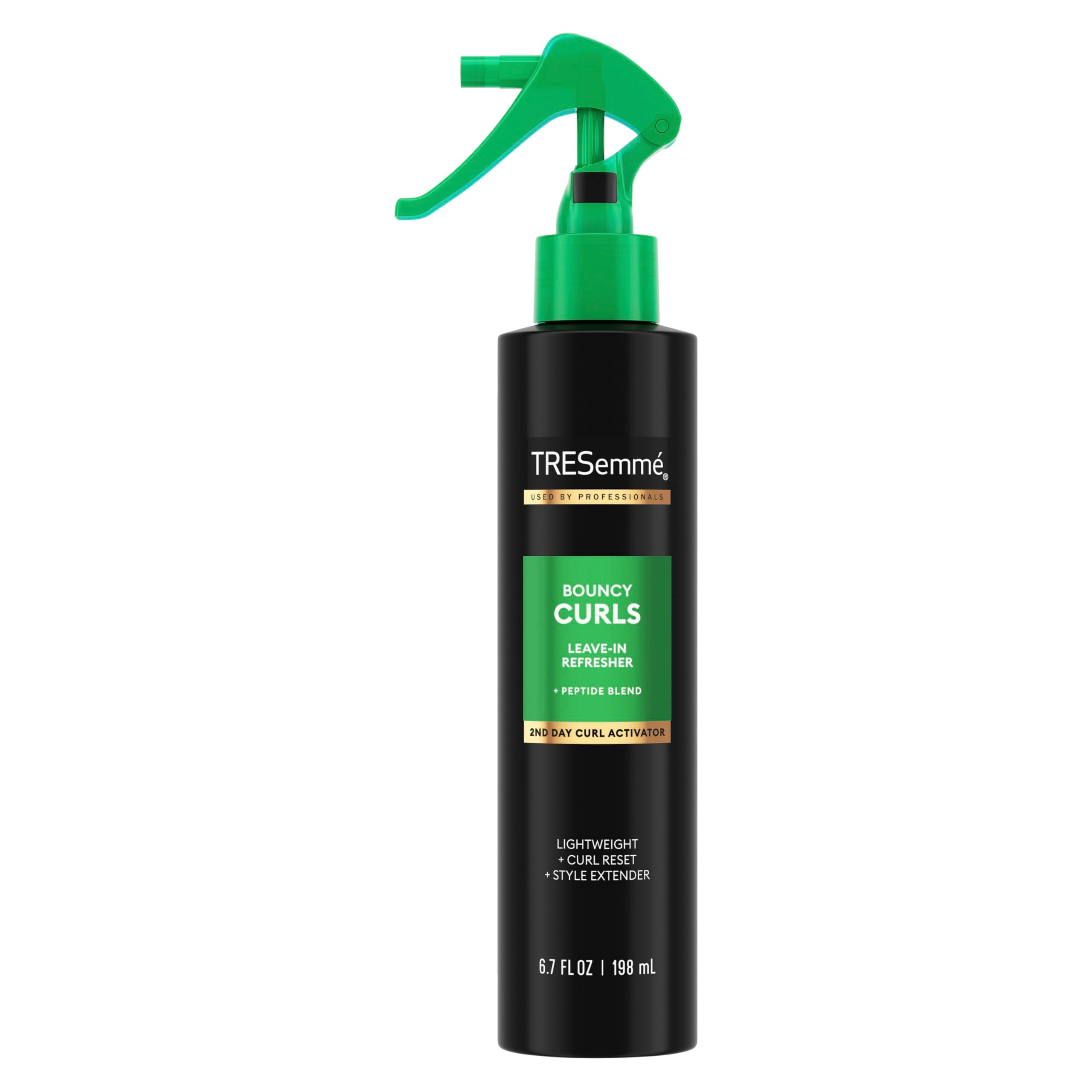TRESemmé Bouncy Curls Leave-In Refresher bottle ready for quick 2nd-day curl revival.