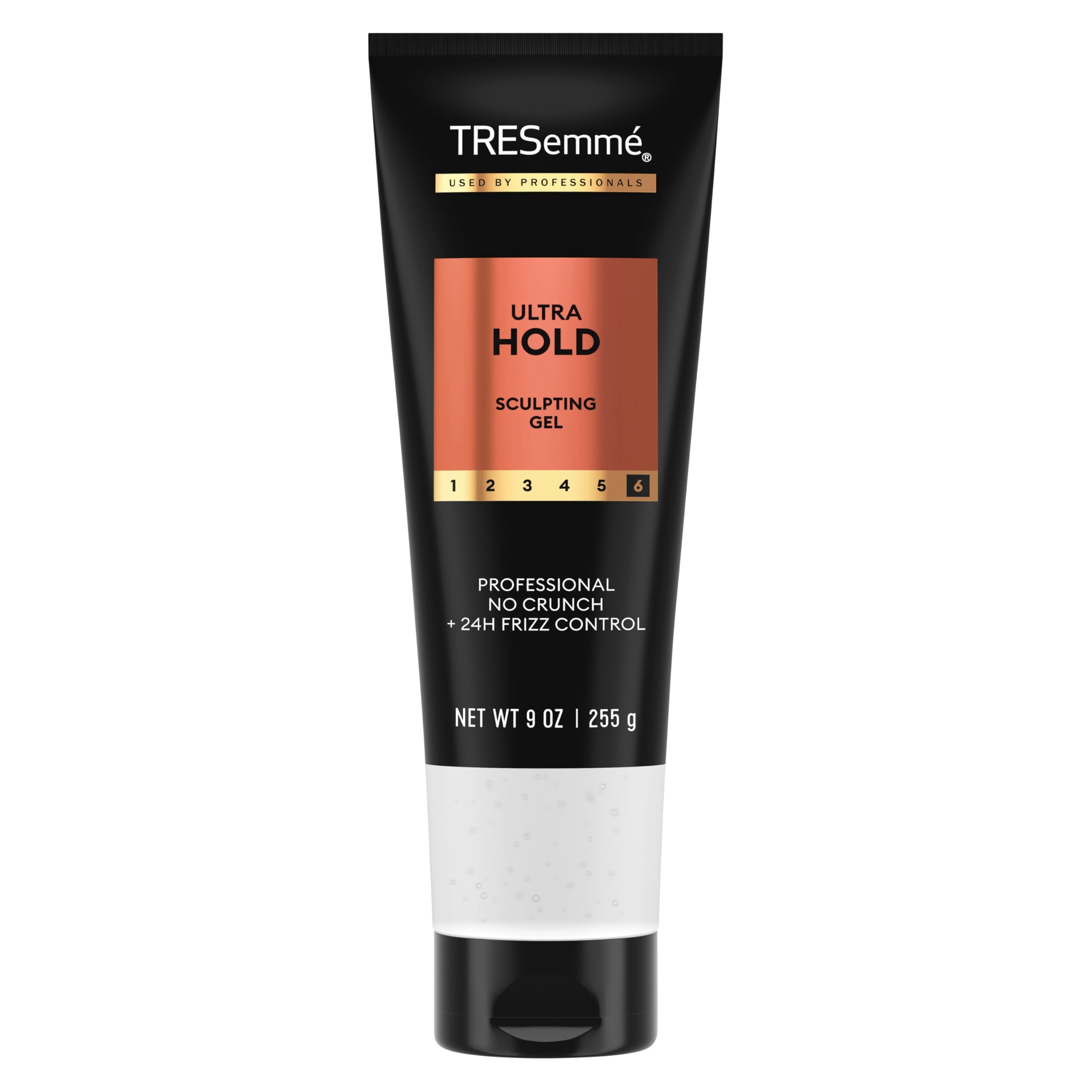 TRESemmé Gel Ultra Hold bottle showing 24-hour frizz control for defined styles